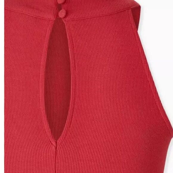 Torrid 00 Sleeveless Rib Trapeze Dress A-Line Dress Size M/L 10 NWT - Picture 3 of 12